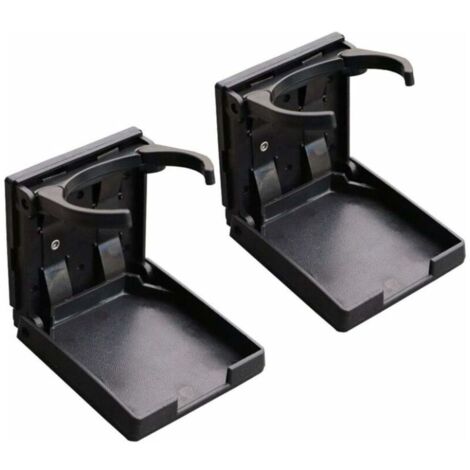 2 Pièces Universel réglable de Boisson, Porte-gobelet Voiture Camion Bateau, Ajustable Porte-gobelet de Voiture,Porte-gobelet Pliable Porte Boisson Réglable,pour Voitures Camions Camping-Cars(Noir).