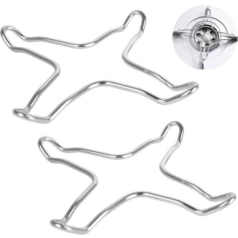2 Pièces Universel Support pour Cuisinière, Réducteurs de Gaz en Acier Inoxydable Adaptateur Wok Gaz Bague Réducteur de Gaz en Acier Inoxydable pour cafetière Pot, Gaz Poêle Accessoires