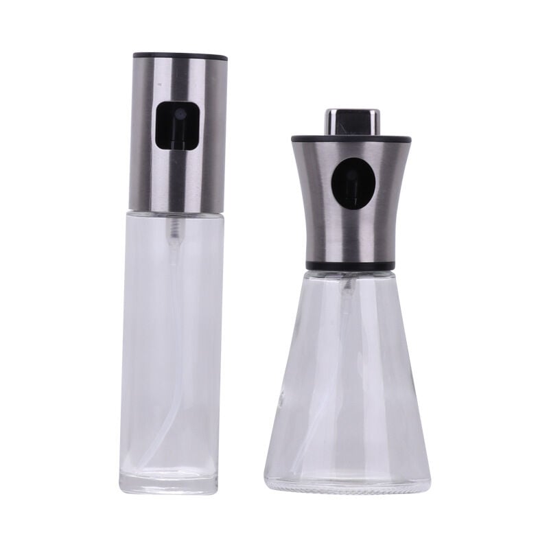 2 pièces Vaporisateur d'huile en acier inoxydable verre cuisine friteuse à air domestique vaporisateur d'huile pot d'huile comestible vaporisateur