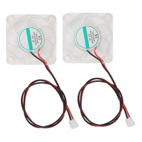 2 Pièces Ventilateur de Refroidissement LED 3D Imprimante, Radiateur Mini 4010 avec Palier Hydraulique pour Hotend V6 12V