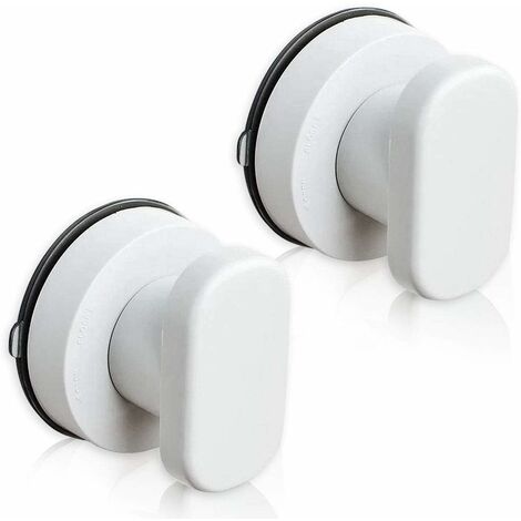 2 pièces ventouse poignée tiroir verre Portable mobilité poignée boutons - Blanc