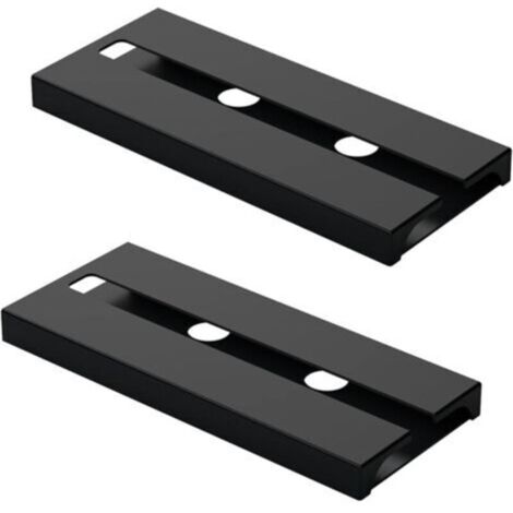 2 pièces Verres à Pied Suspendu Support, Porte Verres à Vin Suspendre Noir, plastique Support de Verre à Vin, Support Verre à Vin Deux Rangées pour Cuisine, Maison, Bar, Étagères, Restaurant (Noir)