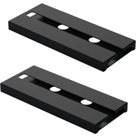 2 pièces Verres à Pied Suspendu Support, Porte Verres à Vin Suspendre Noir, plastique Support de Verre à Vin, Support Verre à Vin Deux Rangées pour Cuisine, Maison, Bar, Étagères, Restaurant (Noir)