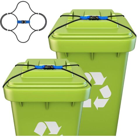 Sangles élastiques Poubelle S Amabro - Lot 3 - Réglables 70-137cm - Caoutchouc Durable Grand Elastique Caoutchouc