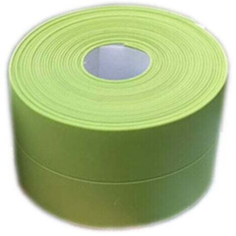 (2 pièces Vert)Plinthe souple - Bande d'extrémité pour cuisine et salle de bain 38 mm 3,2 m, joint auto-adhésif, bande pliante flexible, joint d'étanchéité