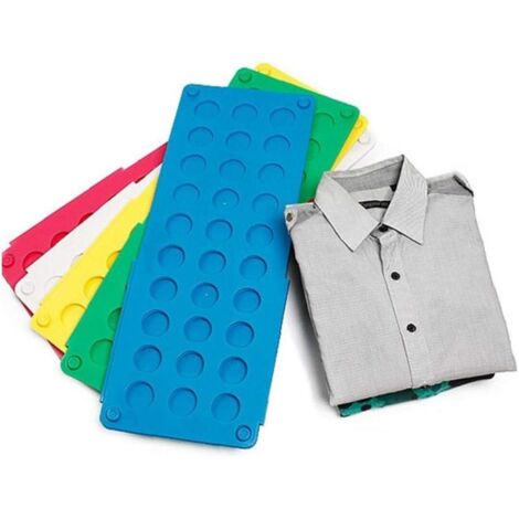 2 Pièces Vêtements Conseil Pliant Gagnez du Temps Facile Fold Multifuncitonal Vêtements Organiser Un Dossier De Couleur Aléatoire,
