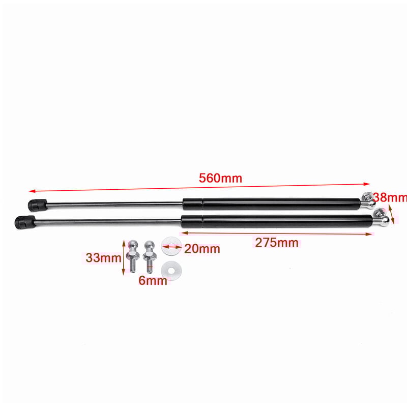 Drillpro - 2 pièces voiture gaz amortisseur capot amortisseur jambe de force support de levage pour Skoda Octavia A7 MK3 acier inoxydable tige