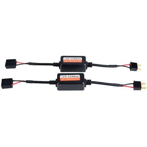 2 pièces voiture LED phare décodeur Radio Audio Anti interférence erreur annuleur filtre pour H7