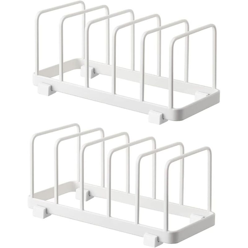2 PiècesAssiette Organisateur, Égouttoir à Vaisselle, Supports à Assiettes, Organisateur d'Étagère à Assiettes, Rangement de Planche à Découper pour