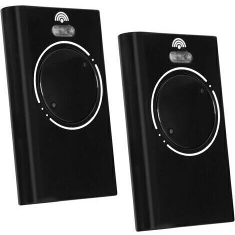 2 PiècesTelecommande Porte de Émetteur de Garage 868MHz,Telecommande Portail 2 Canaux Compatible avec XT4 868 SLH LR, XT4 868 SLH, XT2 868 SLH LR, XT2 868 SLH（Black）