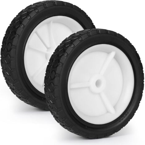 2 piezas Ø175mm Ruedas de Goma, 7in Cortadora de Césped Rueda de la Carretilla Motriz de Reemplazo Capacidad de Carga 70kg para Barbacoa Handcart Césped Tractor Remolque
