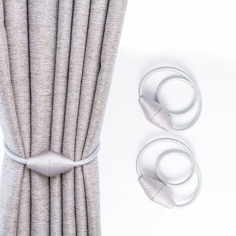 Maison Exclusive Cortinas opacas 2 piezas con ojales de metal 135x175 cm  gris