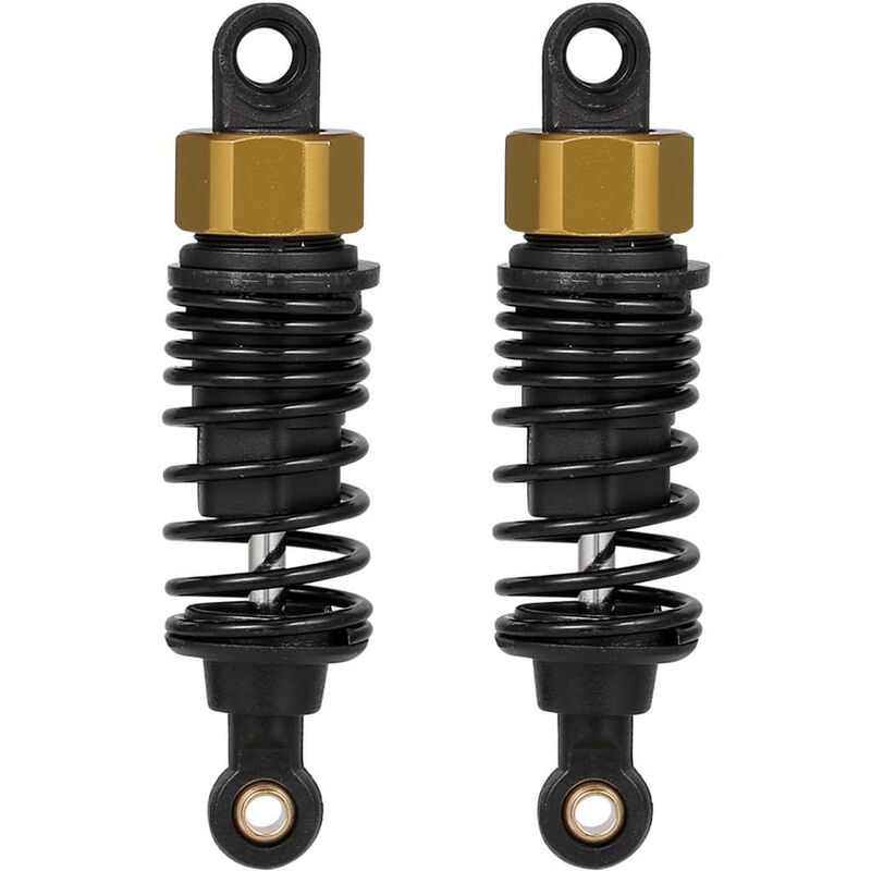 

Happyshopping - 2 piezas Amortiguador de choque 60mm RC Car Parts para 1:10 JLB HSP EM DHK HPI Flat Car RC Racing Car,Oro