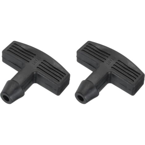 2 piezas de 5 cm x 5 cm x 1 cm de mango de arranque de retroceso para cortadoras de césped, generadores, motores, equipos eléctricos, accesorios, color negro