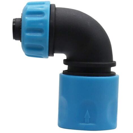 2 piezas de ABS 12,5 mm (1/2 pulgada) codo de 90° acoplador rápido con botón acoplador rápido para manguera de lavado de autos para riego de jardín
