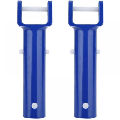 2 piezas de clip en V azul para piscina, clip en forma de V, herramienta de limpieza de piscinas, accesorios