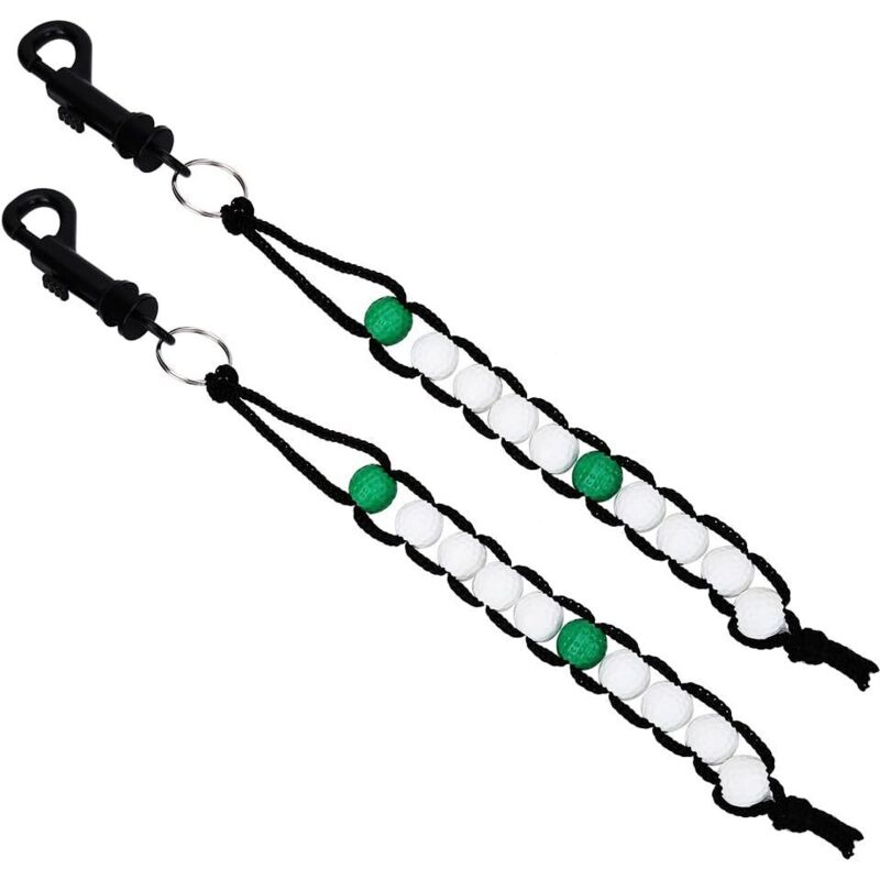 2 piezas de contador de bolas de golf con clip para campo de golf
