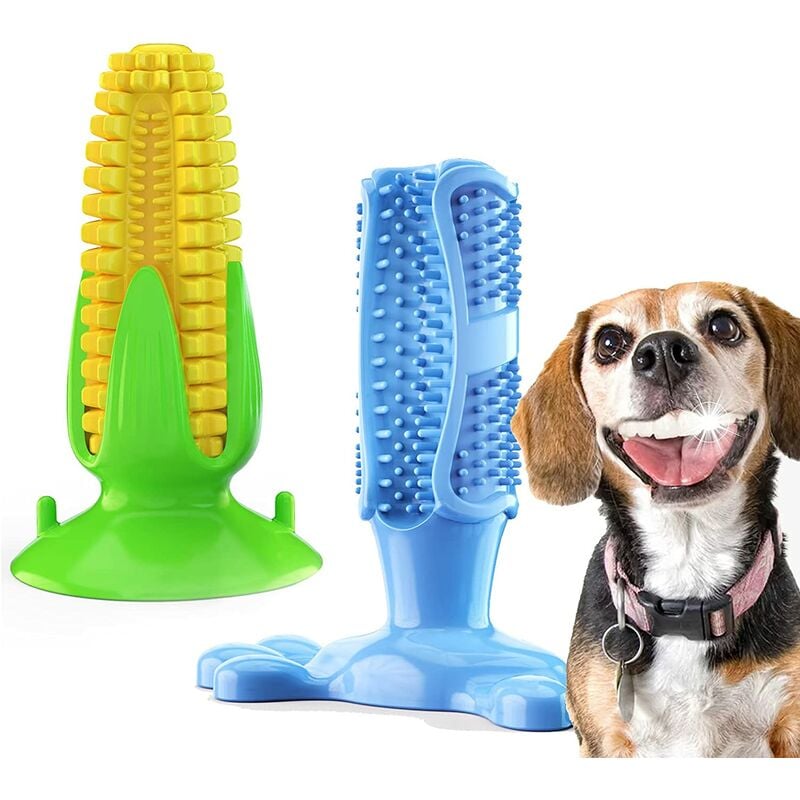 

2 piezas de juguete para perros, palo molar, cepillo de dientes para perros, juguete para masticar, juguete para cepillar los dientes, seguro y