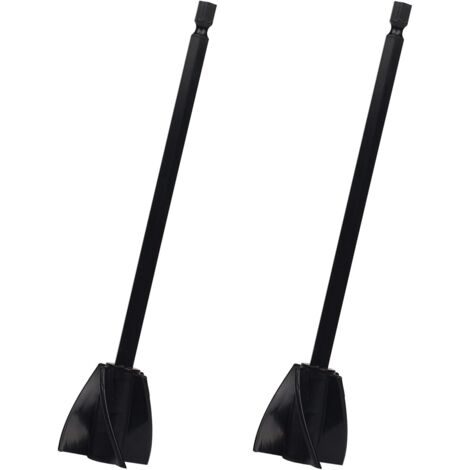 2 piezas de mezcladores de resina epoxi, accesorio de mezclador de plástico, taladro en espiral, agitador de pintura para resina epoxi, pintura de látex, esmaltado y mezcla de revestimientos (negro)