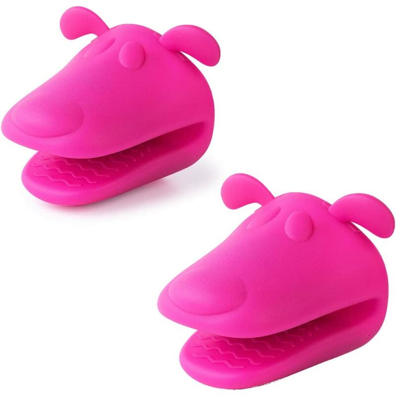 

2 piezas de mini guantes de horno guantes, silicona sin BPA, resistente al calor, guantes de cocina, agarraderas para cocinar y hornear en la cocina