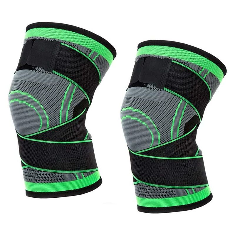 

2 piezas de rodilleras deportivas para rótula, banda de compresión para osteoartritis, rodilleras de punto, rodilleras deportivas para correr,