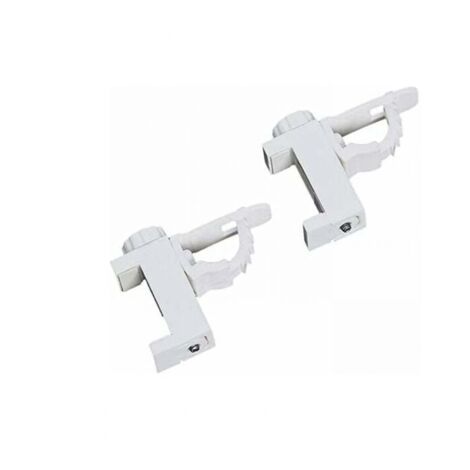 2 piezas de soporte de abrazadera de barra transversal ajustable y gancho de barra de cortina, soporte organizador de toallas