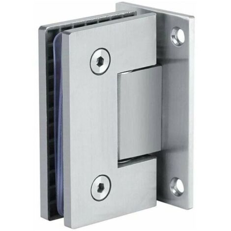 2 piezas de tornillos de 8-10 mm para bisagra de puerta de vidrio, clip de 90º para puerta de ducha de vidrio sin marco, montaje en pared,