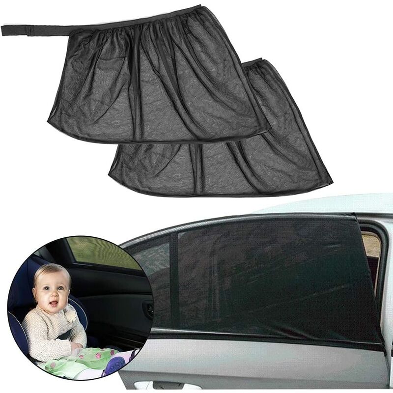 

2 piezas de visera para coche, bloqueador de rayos UV, calcetín para coche, compatible con la mayoría de los vehículos para proteger a su hijo y a