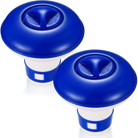 2 Piezas dispensadores flotantes de tabletas de Cloro de 5 Pulgadas, dispensador Flotante de gránulos de Cloro para bañera de hidromasaje, Remo, Piscina, SPA, Parques acuáticos