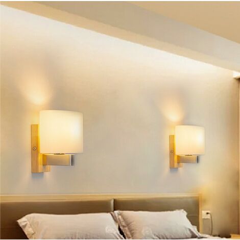 (2 Piezas) Lámpara de Pared de Madera Aplique de Pared Minimalista Apliques de Pared Moderno para Estudio Balcón Sala de Estar Dormitorio Escalera