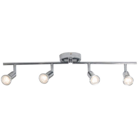 2 piezas Lámpara de Techo Ajustables con 4 Focos LED, Lampara Foco de Techo, DIY, Base E27 (Sin Bombilla)