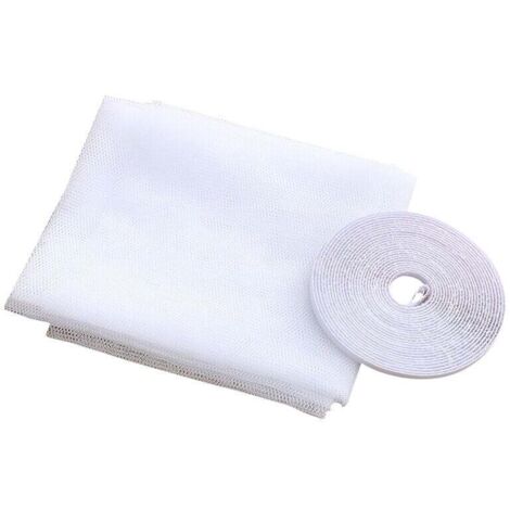 2 piezas mosquitera para ventanas 150 x 200 cm red de nailon antiinsectos con tiras autoadhesivas