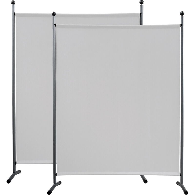 

2 piezas Paravent 150 x 190 cm tela separador de ambientes partición jardín grande Biombo tabique balcón privacidad Blanco