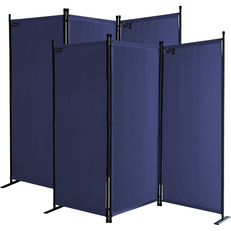 

Quick-star - 2 piezas Paravent 170 x 165 cm Tejido Divisor de habitación Jardín 3-Partición Pared de separación Plegable Balcón Pantalla de
