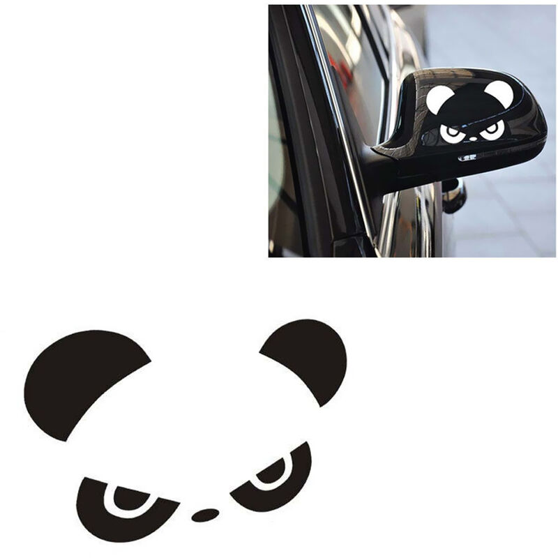 

Happyshop - 2 piezas reflectante Hola Panda espejo retrovisor cuerpo de coche pegatina de estilo extraible impermeable,blanco