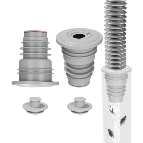 2 Piezas Sello de Tubería de Drenaje de Lavadora, 35-40mm Selladores de Tubos de Drenaje de Silicona, con tapón de Silicona Eficaz Para Prevenir los Malos Olores