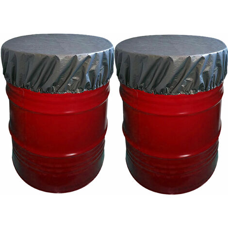 2 piezas Tapa de barril tapa protectora barril de aceite barril de lluvia de 60 cm barril de 200 l