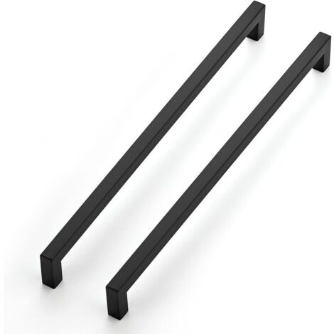 (2 piezas) Tiradores negros de 320 mm para muebles de cocina, tiradores de cajones, tiradores de puertas negros para armarios de cocina