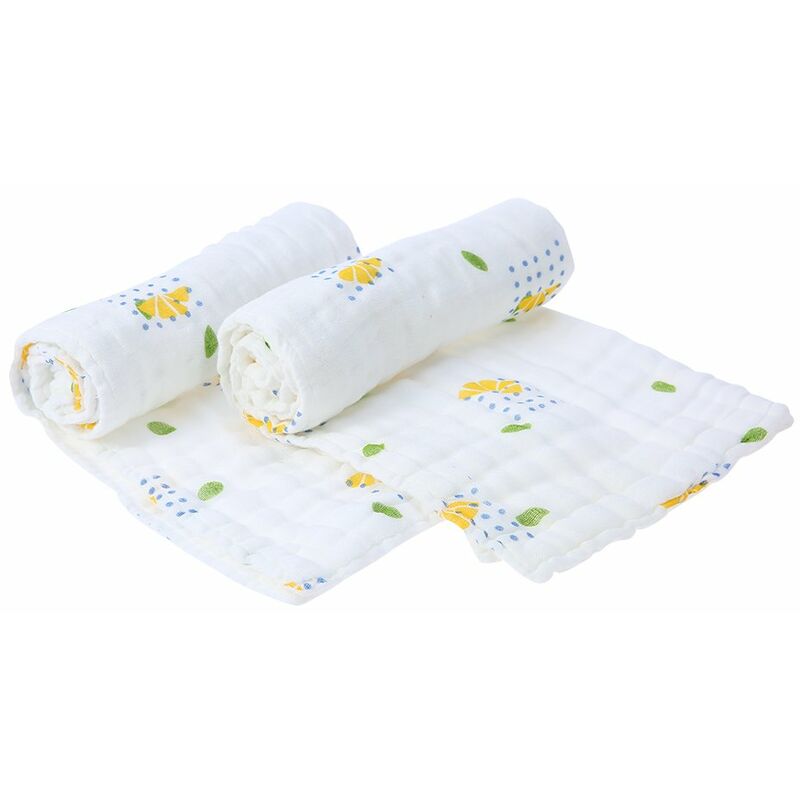 

2 piezas Toalla de bano para bebes Toalla 100% muselina gasa de algodon absorbente de agua manta de bebe super suave para bebes y adultos 6 capas 30