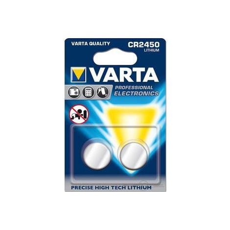 Lot de 2 piles lithium cr2450/dl2450, 3 V, VARTA