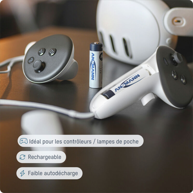 Piles rechargeables HR6 NiMH 2100 mAh 1,2 v (lot de 2) - Ansmann