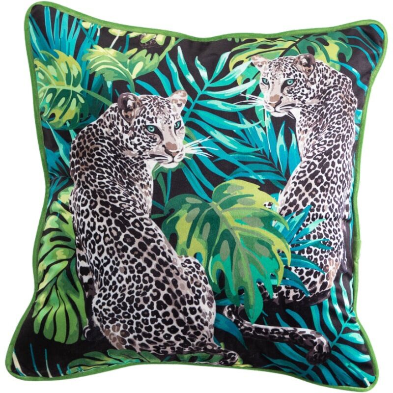 2 pillowcases 4545CM comfortable and easy to clean jungle leopard print pillowcase