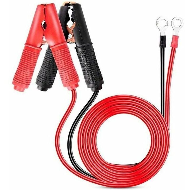 2 pinzas de cocodrilo de 30 A, cargador de batería de coche de 12 V y 24 V, puente de 1 m