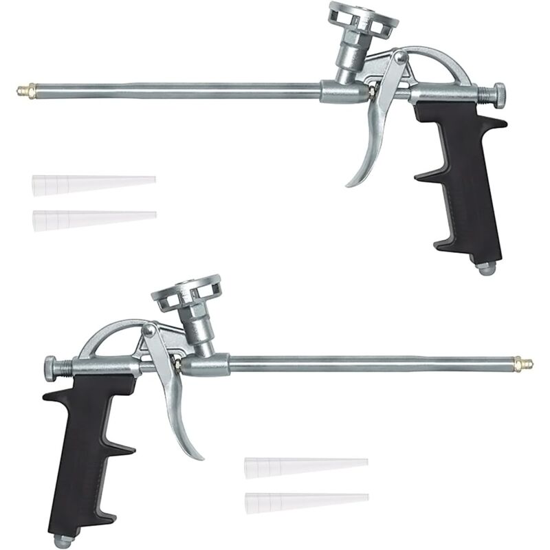 2 pistolet à mousse PU, pistolet à mousse d'étanchéité, pistolet de distribution de mousse, pistolet à mousse d'expansion à isolation thermique,