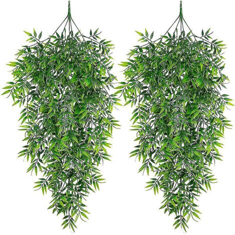 2 Plantes Artificielles  Suspendre - Faux Lierre Dcoratif Pour L'intrieur Et L'extrieur, Fausse Verdure Dcorative Pour Le Salon, La Cuisine, Le Ba