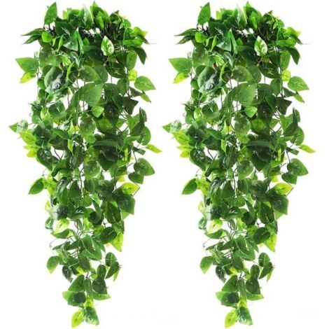 2 plantes grimpantes artificielles en lierre, à suspendre