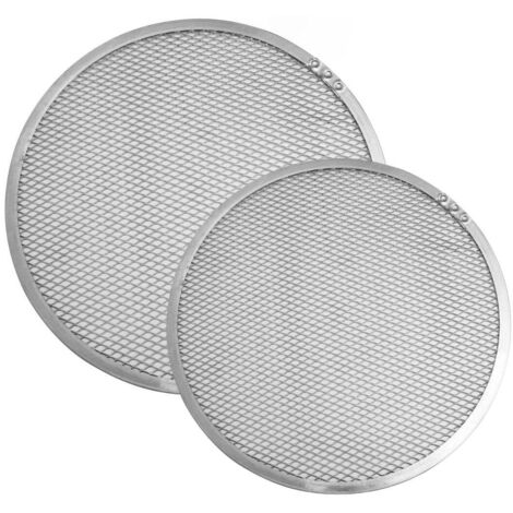 Plaque à Pizza En Acier Carbone Menastyl Amandine 33,5 Cm - Revêtement Antiadhésif Xyflon, Idéale Pour Four Et Pizza Maison