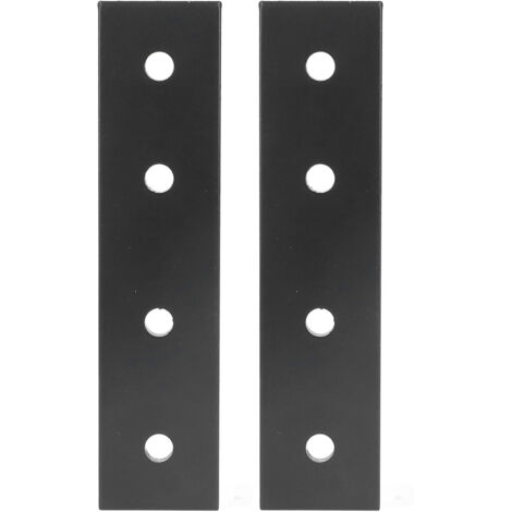 2 plaques de connexion à 4 trous en alliage d'aluminium, supports plats droits, accessoires de fixation métallique 4040
