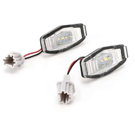 2 Plaques lumineuses LED 1230V pour Civic - 2 pièces éclairage plaque d'immatriculation, ampoules de plaque auto, feux de plaque longue durée.