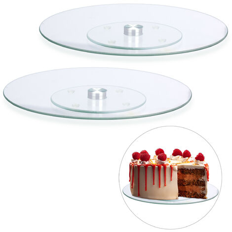 LYCXAMES -- Plato giratorio para tartas, soporte para tartas, plato  giratorio, bandeja para decorar tartas con juego de paletas en ángulo de 2  piezas, 3 piezas de glaseado más suave, para hornear past